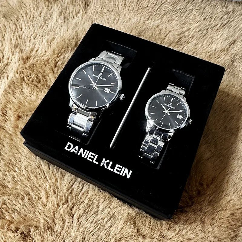 Daniel Klein Black Dial Couple Set- DK.1.13298-2